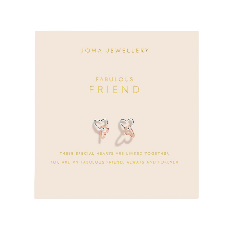 Forever Yours 'Fabulous Friend' Earrings | Silver & Rose Gold Plated