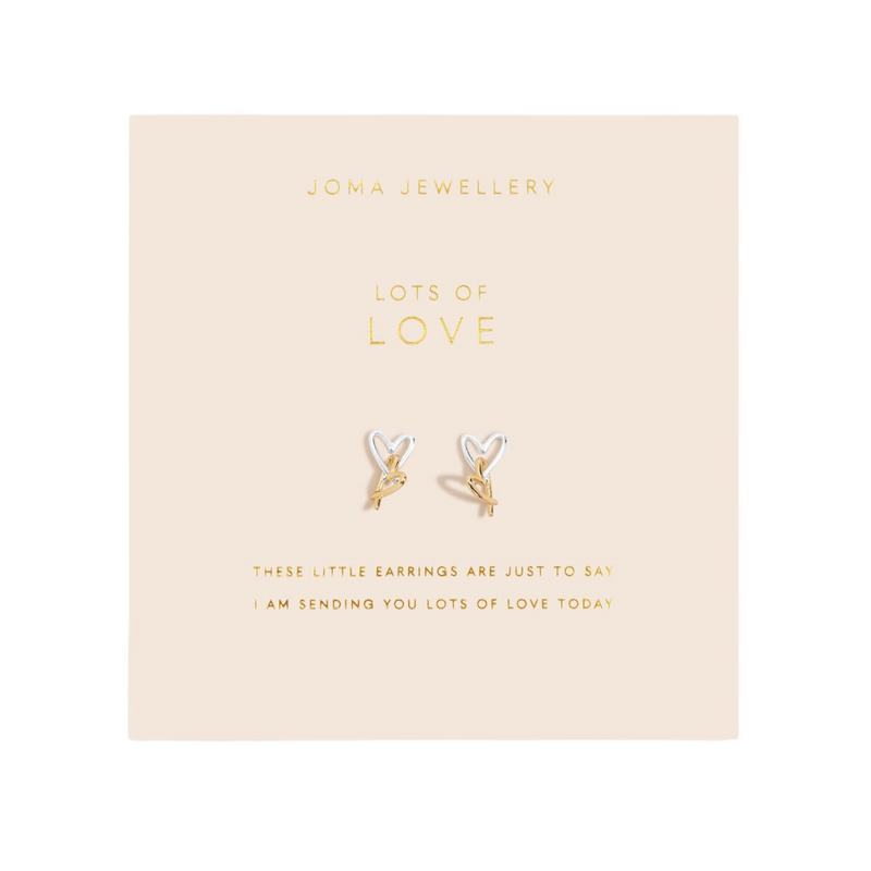 Forever Yours 'Lots of Love' Earrings | Silver & Gold Plated