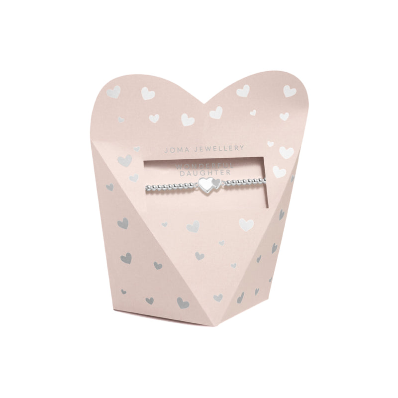 Kids' From The Heart 'Wonderful Daughter' Bracelet | Silver Plated