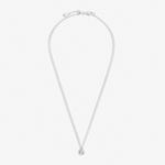 Gem Glow CZ Teardrop Necklace | Silver Plated
