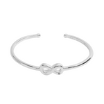 Infinity Bangle Bracelet Bar | Silver Plated