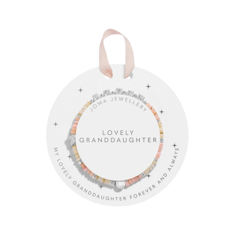 Kids' Happy Little Moments 'Lovely Granddaughter' Bracelet | Silver Plated