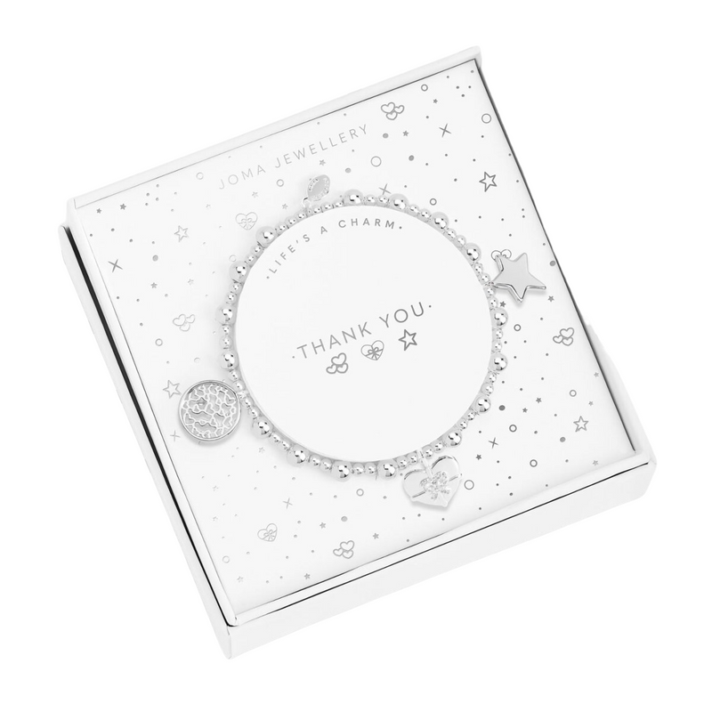 Life's a Charm 'Thank You' Bracelet | Silver Plated