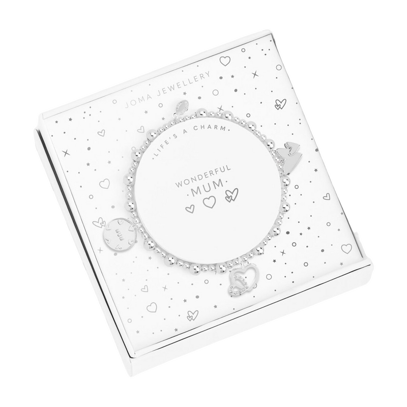 Life's a Charm 'Wonderful Mum' Bracelet | Silver Plated