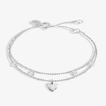 Lumia Hammered Heart Bracelet | Silver Plated