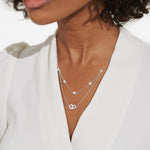 Lumia Linked Circles Necklace | Silver Plated