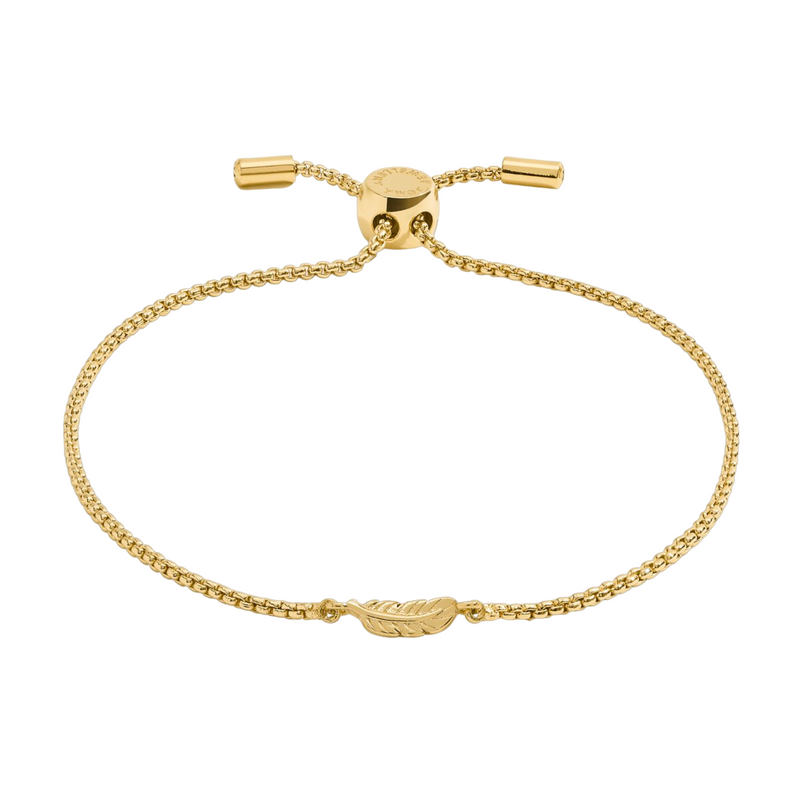 Mini Charms Feather Bracelet | Gold Plated