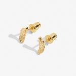 Mini Charms Feather Earrings | Gold Plated