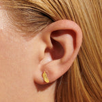 Mini Charms Feather Earrings | Gold Plated