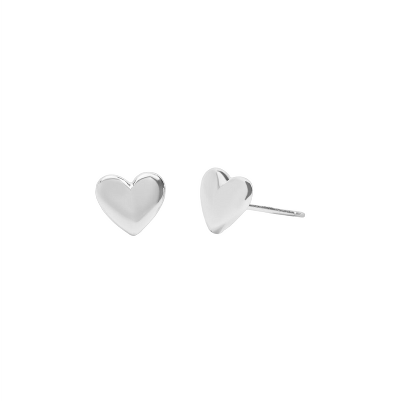 Mini Charms Heart Earrings | Silver Plated