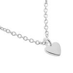 Mini Charms Heart Necklace | Silver Plated