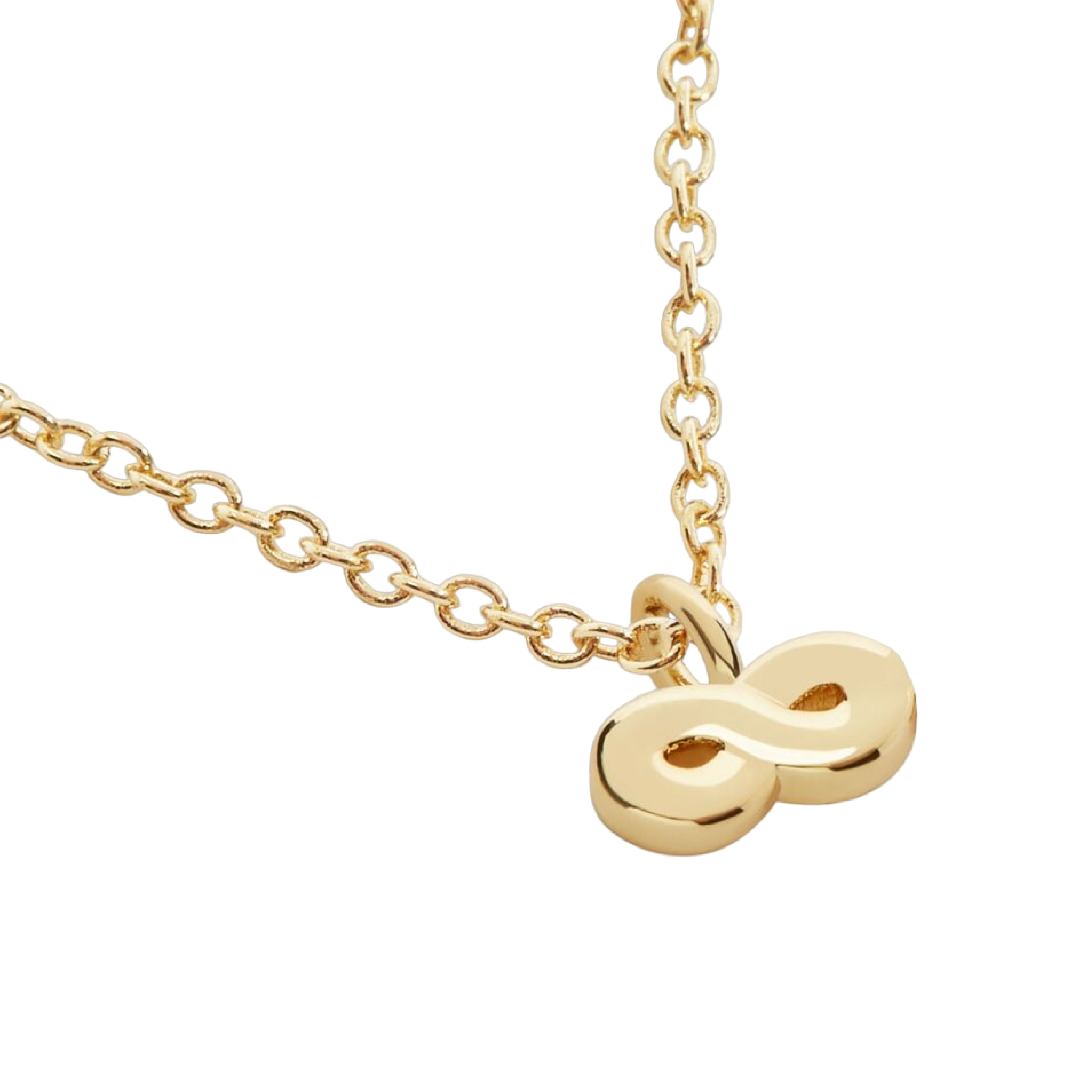 Gold Plated Mini Infinity Necklace Infinity Chain Necklace Gold