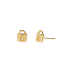Mini Charms Lock Earrings | Gold Plated