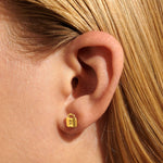 Mini Charms Lock Earrings | Gold Plated
