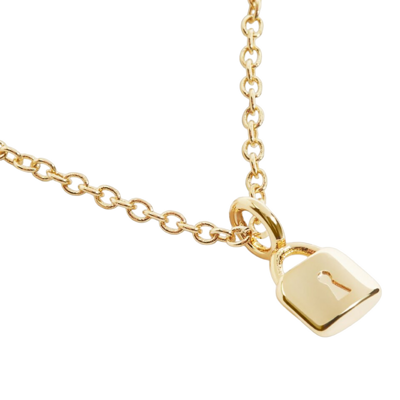 Mini lock necklace on sale