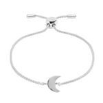 Mini Charms Moon Bracelet | Silver Plated
