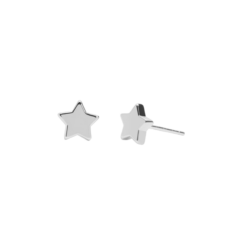 Mini Charms Star Earrings | Silver Plated