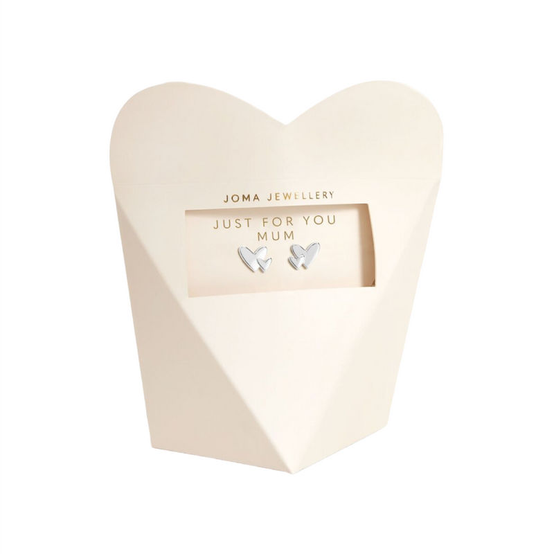 Mother's Day From the Heart Gift Box | 'Just For You Mum' Earrings | Silver Plated