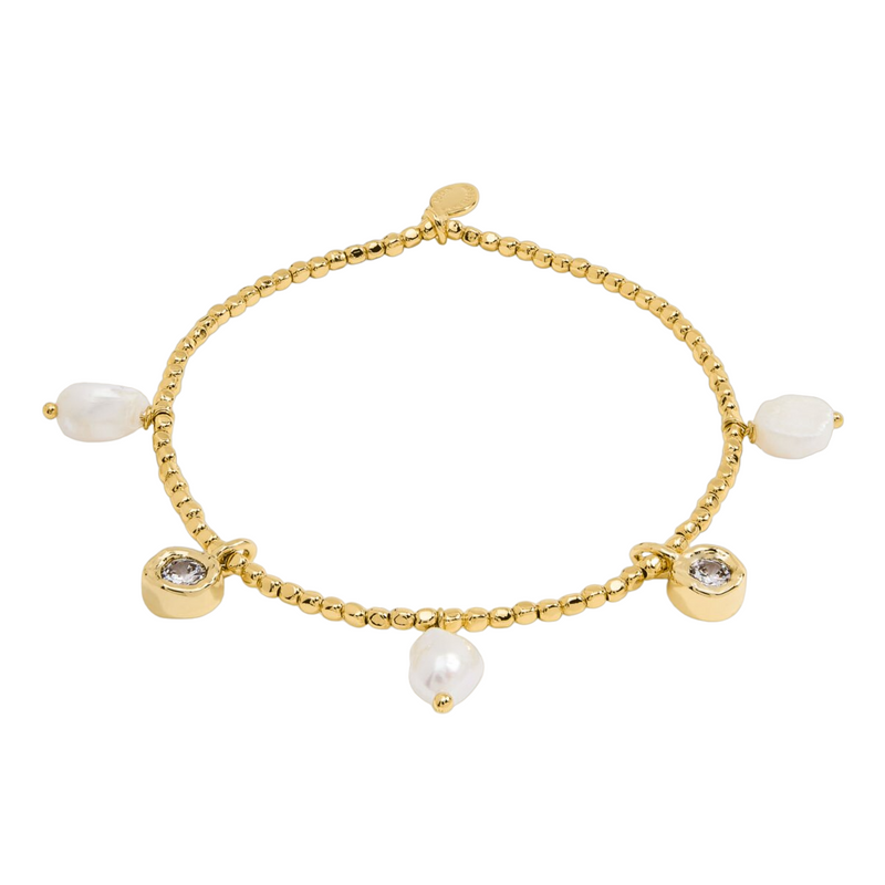 Solaria Baroque Pearl Bracelet | Gold Plated