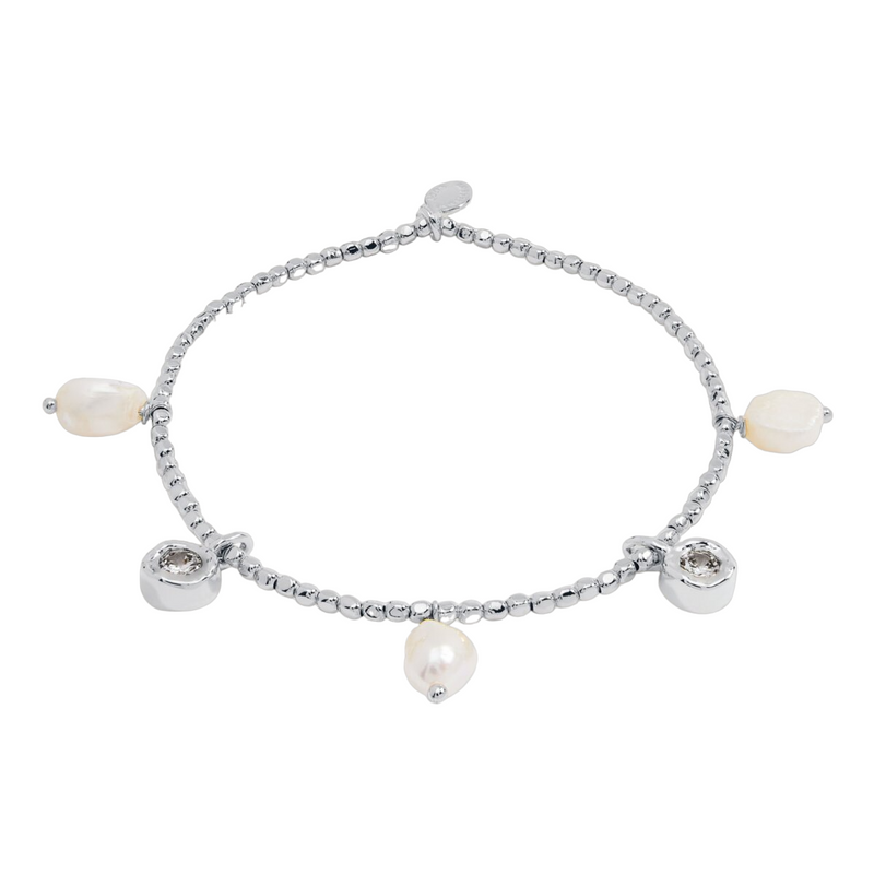 Solaria Baroque Pearl Bracelet | Silver Plated