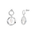 Solaria Baroque Pearl Hoop Earrings | Silver Plated