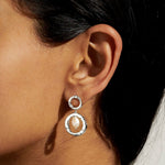 Solaria Baroque Pearl Hoop Earrings | Silver Plated