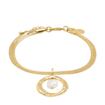 Solaria Baroque Pearl Pendant Bracelet | Gold Plated