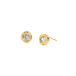 Solaria CZ Stud Earrings | Gold Plated