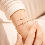 Stacks of Style Moon Bracelets | Set of 2 | Silver Plated