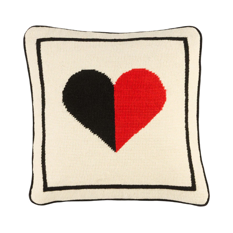 Dealer's Choice Heart Needlepoint Cushion | 30cm