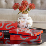 Eden Snakes Lacquer Box | Orange | Large