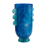 Mustique Disc Urn Vase | Blue | 26cm