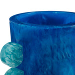 Mustique Disc Urn Vase | Blue | 26cm
