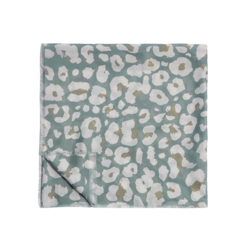 Abstract Floral Print Scarf | Grey