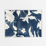 Abstract Floral Print Scarf | Navy & Off White