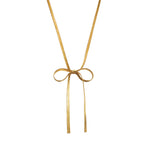 Amelie Waterproof Bow Necklace | Gold Plated