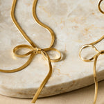 Amelie Waterproof Bow Necklace | Gold Plated