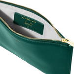 'Be Merry And Bright' Christmas Pouch | Emerald Green