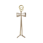 Bow Bag Charm Keyring | Loved | Light Taupe & Off White