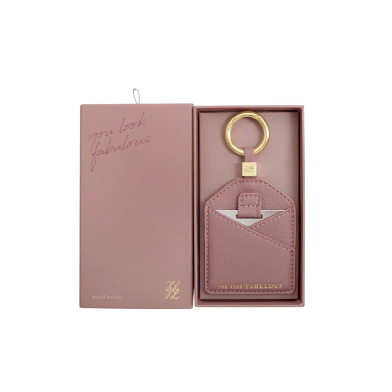 Boxed Mirror Keyring | You Look Fabulous | Deep Rose