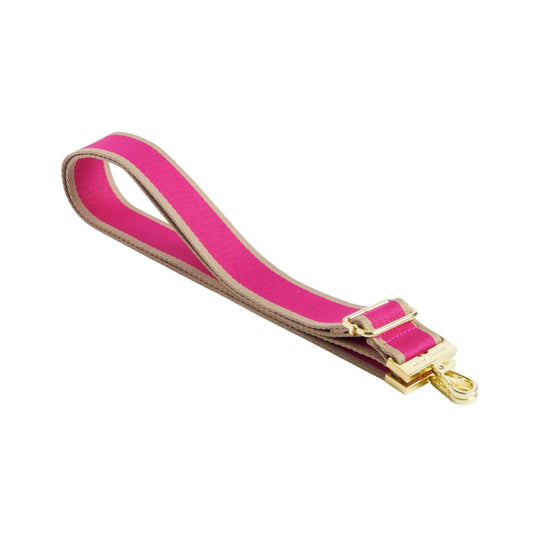 Detatchable Canvas Bag Strap | Magenta Stripe