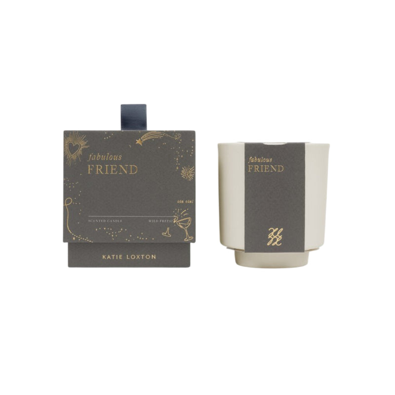 Ceramic Sentiment Candle | Fabulous Friend | Fresh Fig & Wild Freesia