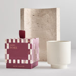 Ceramic Sentiment Candle | Joyeux Noel | Frosted Pine & Cedarwood