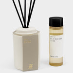 Ceramic Sentiment Reed Diffuser | Happy Home | Blackberry Noir