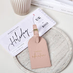 'Choose Adventure' Luggage Tag | Dusty Pink