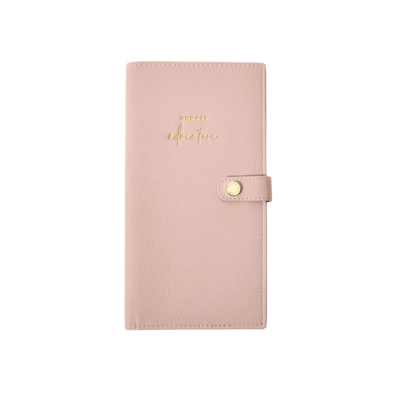 'Choose Adventure' Travel Wallet | Dusty Pink