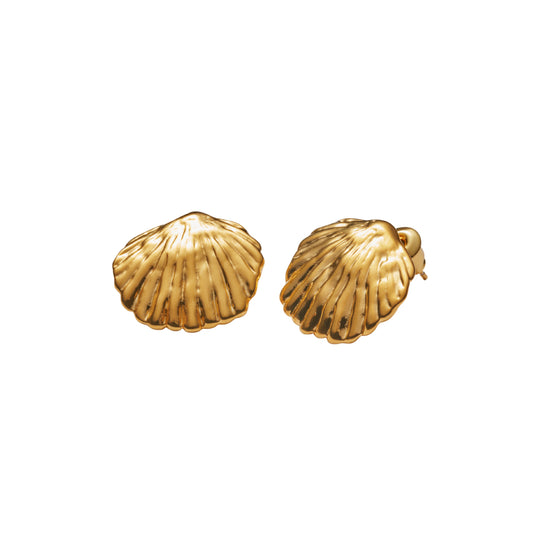 Cochellia Waterproof Shell Earrings | Gold Coated