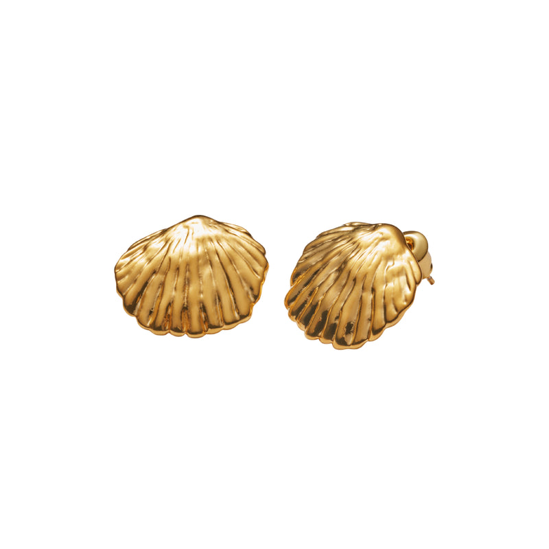 Cochellia Waterproof Shell Earrings | Gold Coated