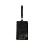 Faux Croc Travel Luggage Tag | Say Yes To Adventures | Black