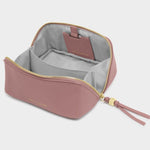 Fold-Out Mirror & Makeup Bag | Deep Rose